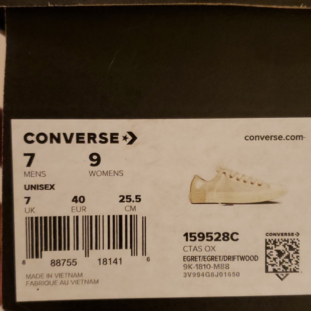 White leather Converse